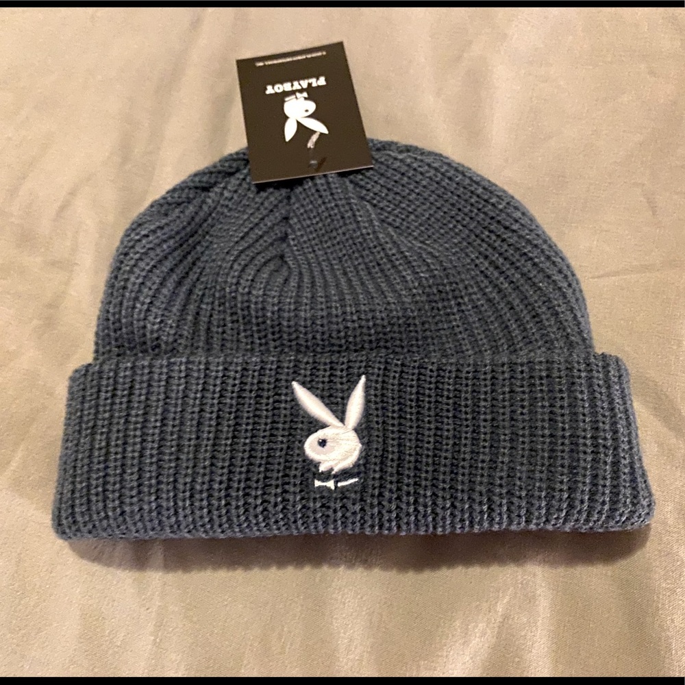 Playboy Charcoal Grey Knit Beanie